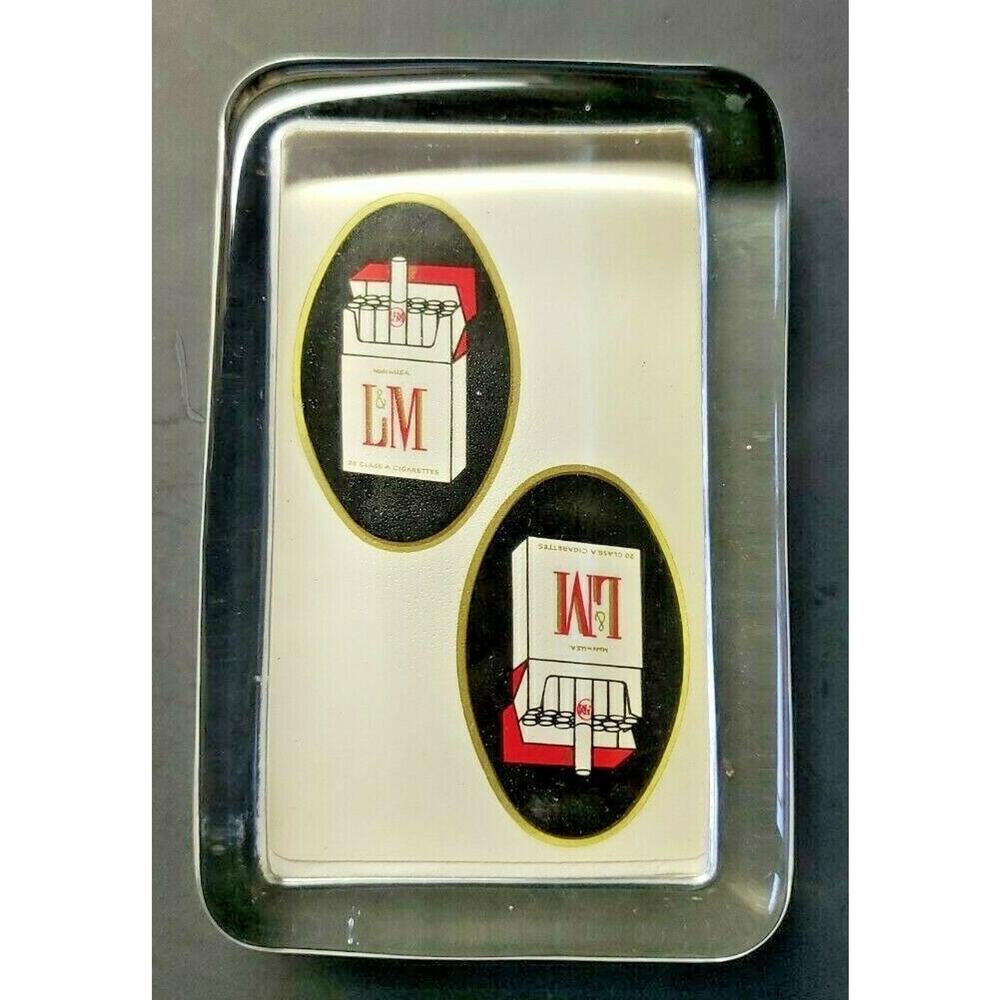 Vintage 1950's L&M Classic Cigarettes Advertisement Paperweight 4.25"x2.75" PB16
